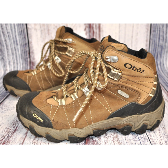 Oboz Bridger Mid Waterproof Nubuck Boot US 6.5 Womens Brown Hiking Boots - Picture 3 of 7